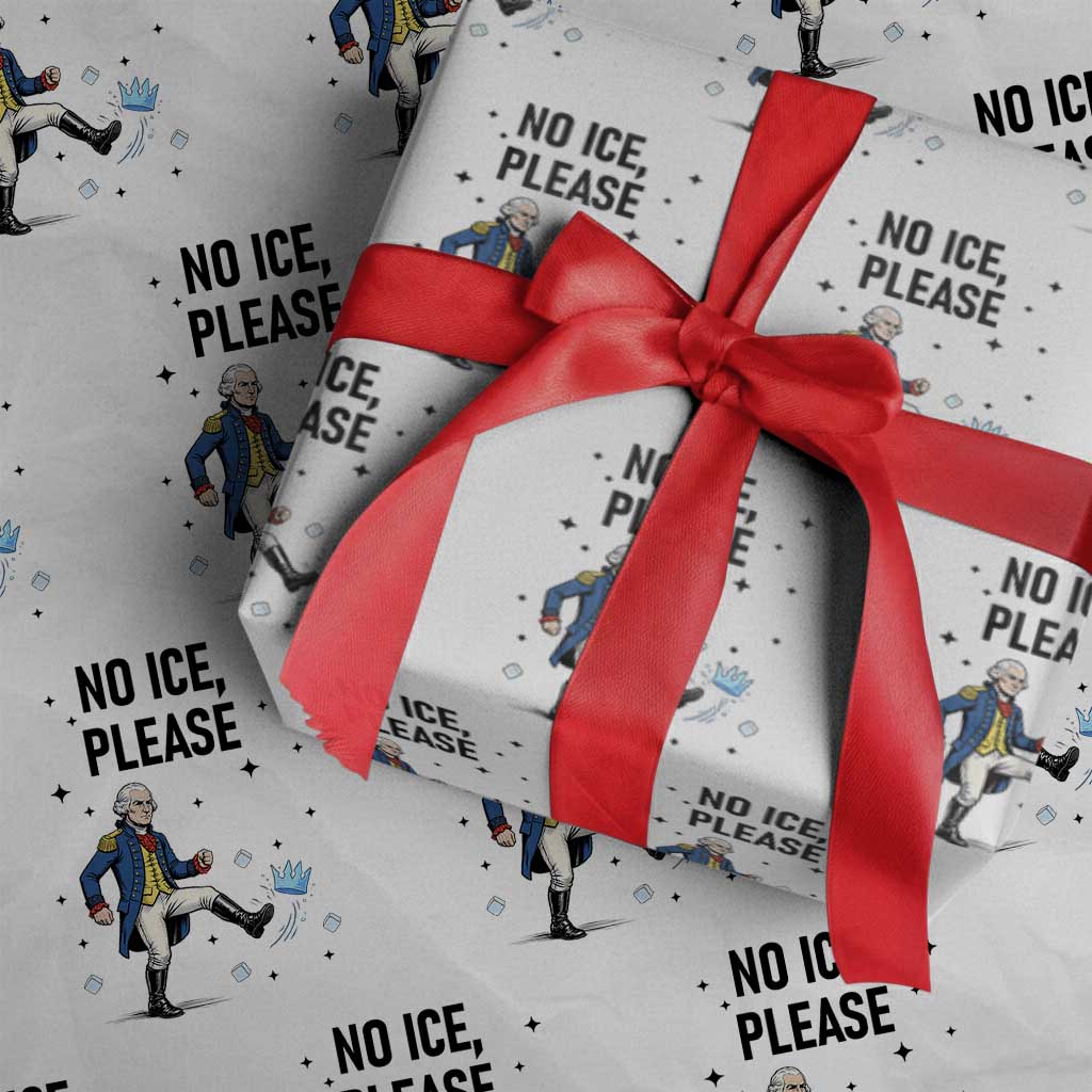 Funny George Washington Wrapping Paper Roll No Ice Please TS12 White Print Your Wear