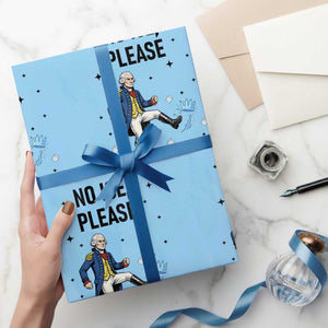 Funny George Washington Wrapping Paper Roll No Ice Please TS12 Light Blue Print Your Wear
