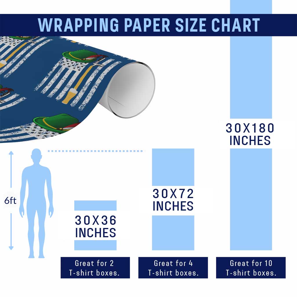 Funny German Beer Wrapping Paper Roll Oktoberfest Vintage American Flag Alpine hat TS11 Print Your Wear