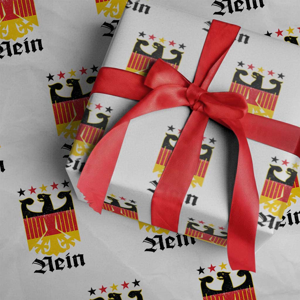 Funny German Eagle Wrapping Paper Roll Vintage Nein No Germany Souvenir Oktoberfest TS11 White Print Your Wear