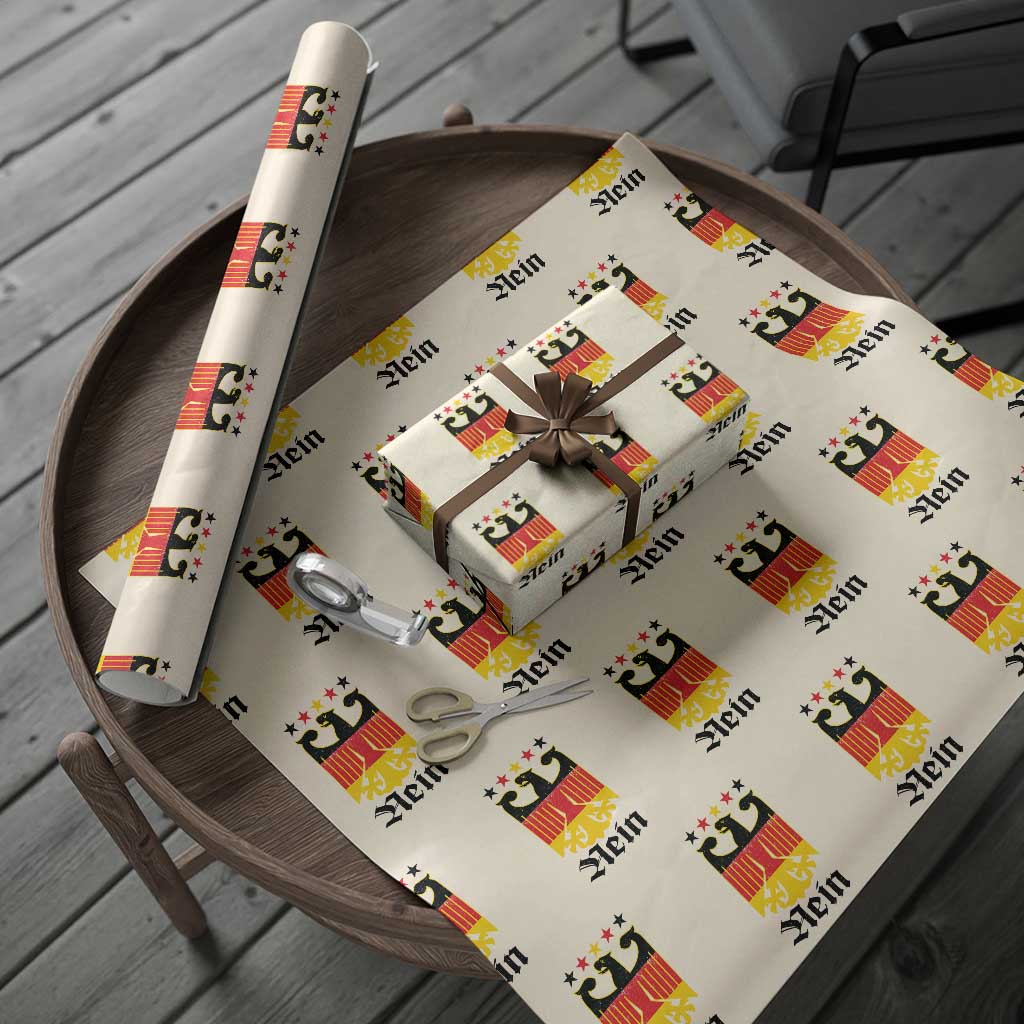 Funny German Eagle Wrapping Paper Roll Vintage Nein No Germany Souvenir Oktoberfest TS11 Beige Print Your Wear