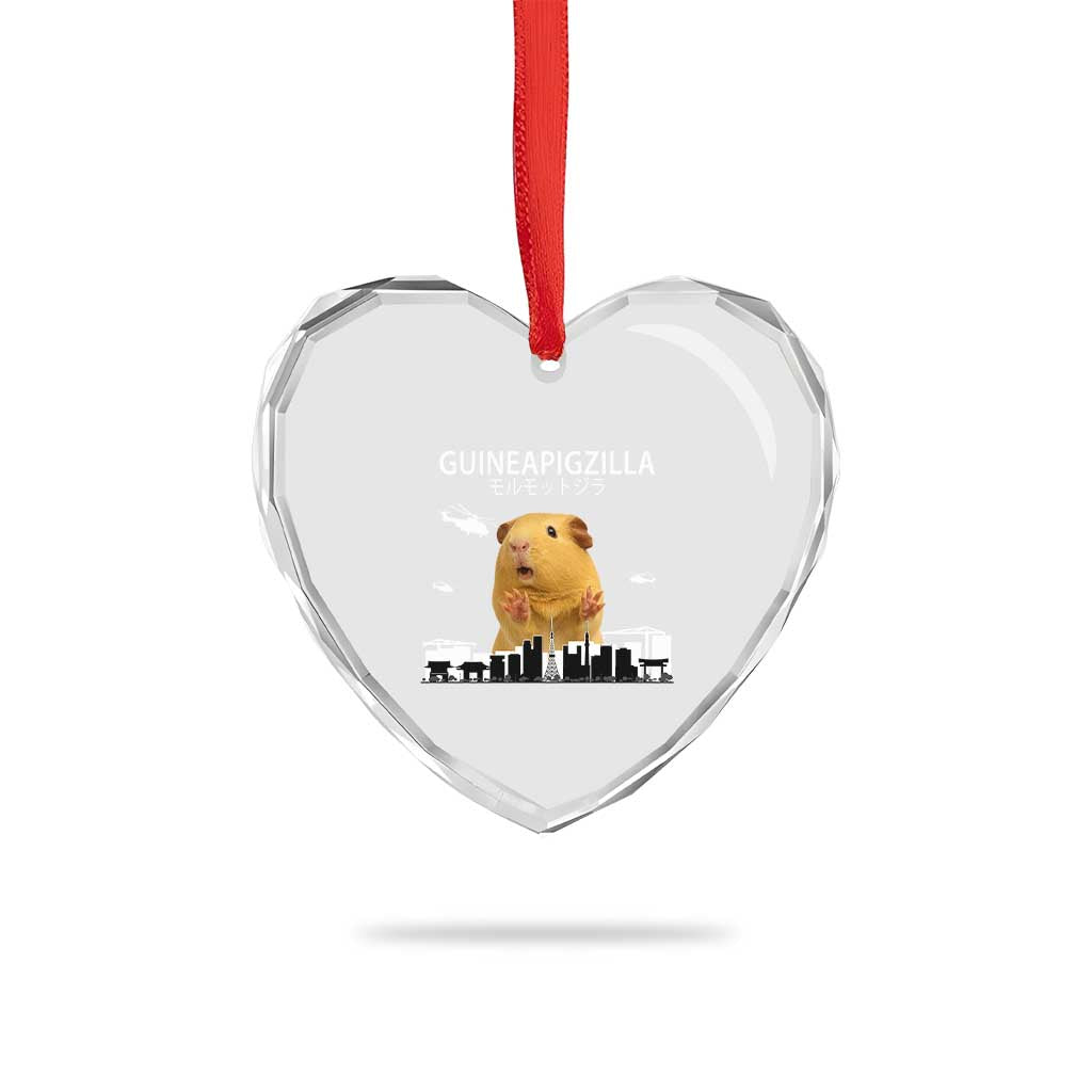 Funny Giant Guinea Pig Monster Roaring Tokyo Japan Heart Crystal Glass Ornament Guineapigzilla TS12 Print Your Wear