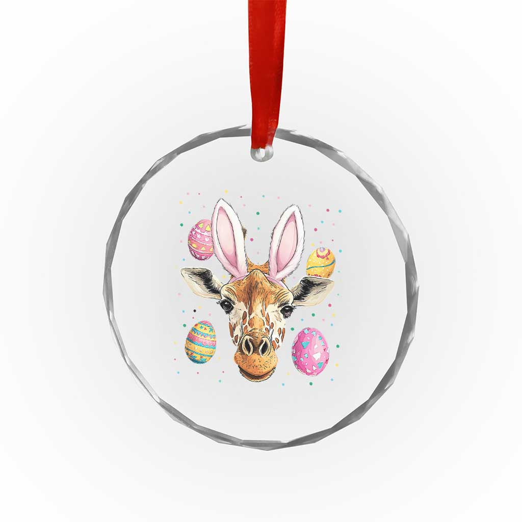 Funny Giraffe Bunny Crystal Glass Ornament Happy Easter Day Sunday TS02 Print Your Wear