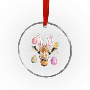 Funny Giraffe Bunny Crystal Glass Ornament Happy Easter Day Sunday TS02 Print Your Wear