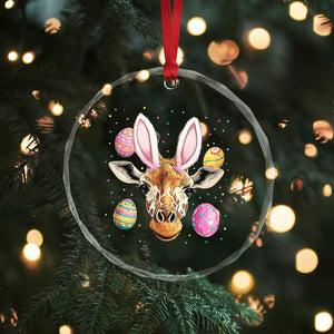 Funny Giraffe Bunny Crystal Glass Ornament Happy Easter Day Sunday TS02 Print Your Wear
