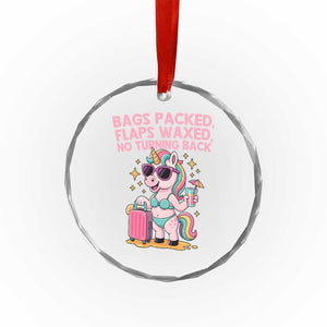 Funny Girls Trip Unicorn Crystal Glass Ornament Bags Packed Flaps Waxed No Turning Back Bikini Vacation Bachelorette TS02 Print Your Wear