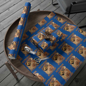 Funny Gluten Free Wrapping Paper Roll Gluten Makes My Tummy Hurt Vintage Bootleg Graphic TS10 Blue Print Your Wear