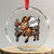 Funny Goat Crystal Glass Ornament It Is Fine I Am Fine Everything Is Fine TS12 Transparent Glass 3'' Circle Print Your Wear