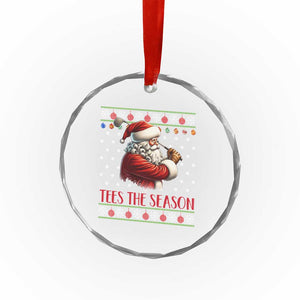 Funny Golf Holiday Gift Crystal Glass Ornament Tees The Season Ugly Sweater TS12 Print Your Wear