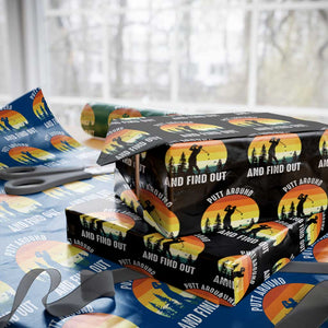 Funny Golf Quote Wrapping Paper Roll Putt Around And Find Out TS12 Black Print Your Wear