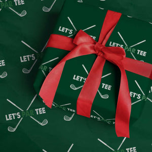 Funny Golfing Wrapping Paper Roll Let's Par Tee Golf Player Golfer Dad Grandpa TS10 Green Print Your Wear