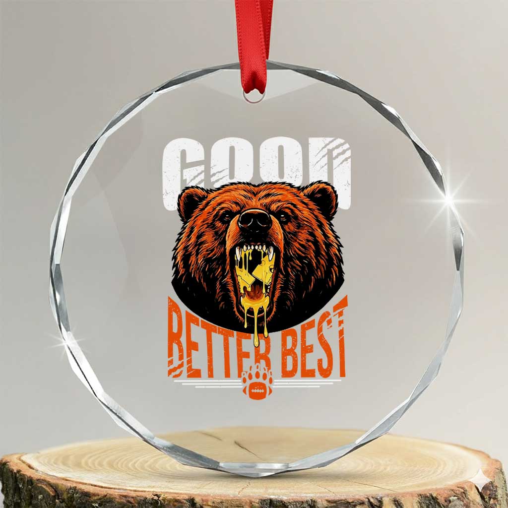 Funny Good Better Best Crystal Glass Ornament BR Eating Cheese CFB Football Fans TS11 Transparent Glass 3'' Circle Print Your Wear