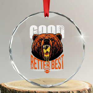 Funny Good Better Best Crystal Glass Ornament BR Eating Cheese CFB Football Fans TS11 Transparent Glass 3'' Circle Print Your Wear