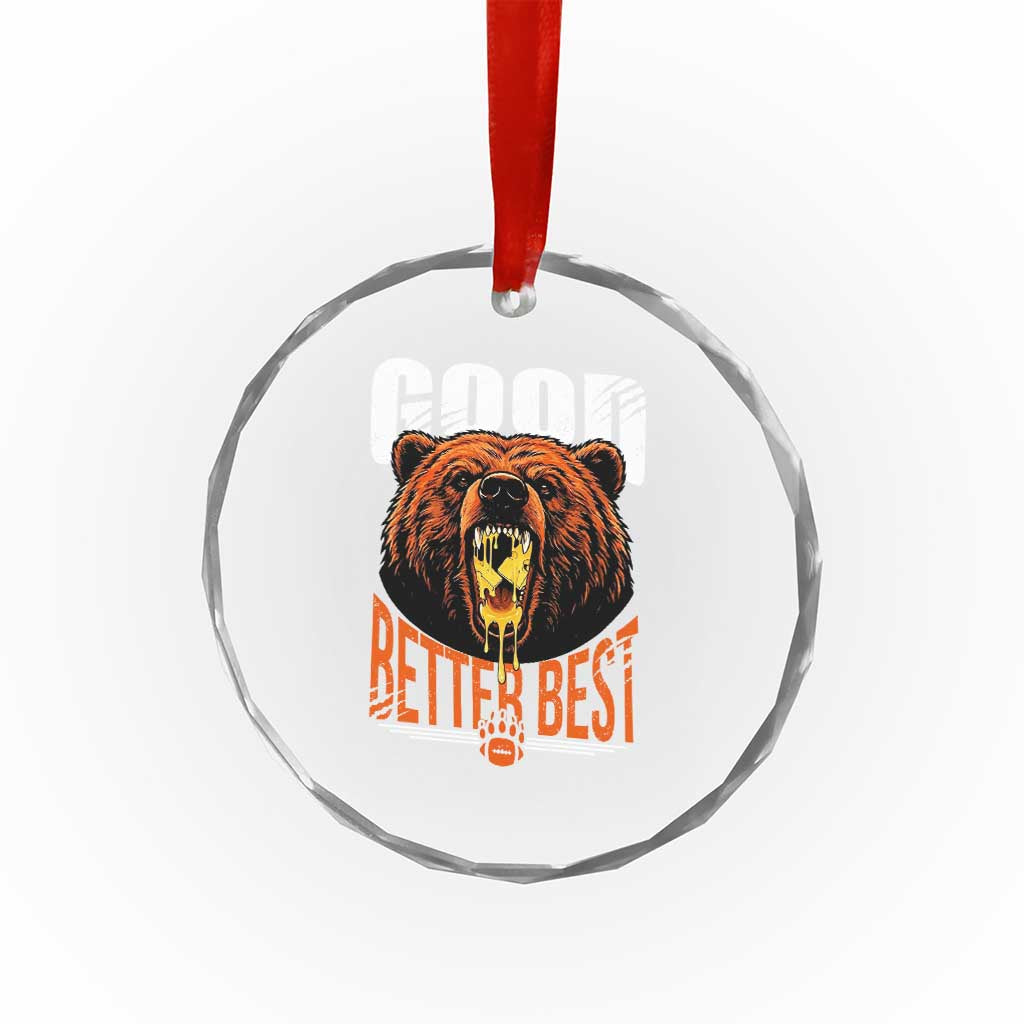 Funny Good Better Best Crystal Glass Ornament BR Eating Cheese CFB Football Fans TS11 Print Your Wear