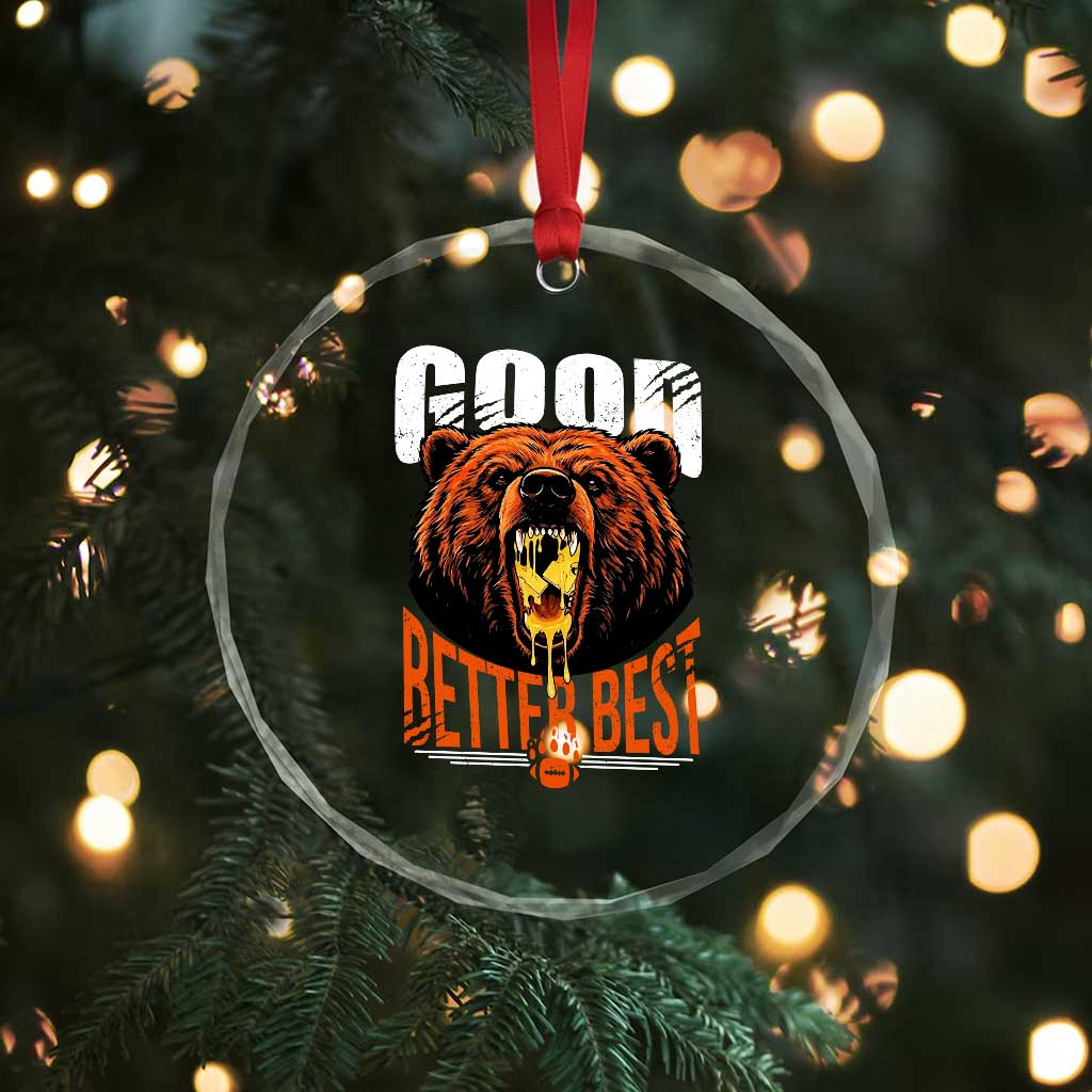 Funny Good Better Best Crystal Glass Ornament BR Eating Cheese CFB Football Fans TS11 Print Your Wear