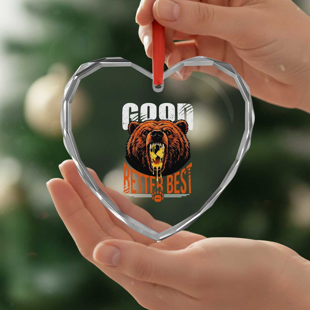 Funny Good Better Best Heart Crystal Glass Ornament BR Eating Cheese CFB Football Fans TS11 Print Your Wear