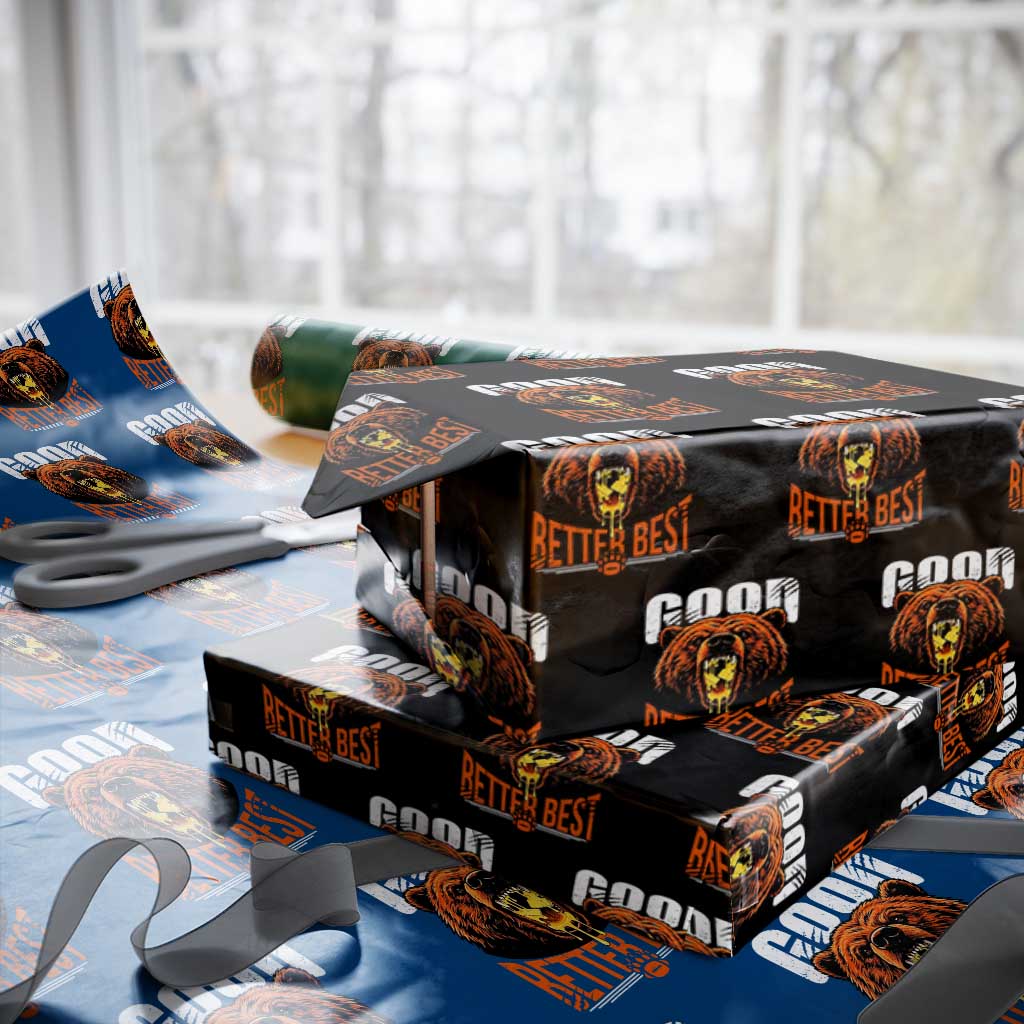 Funny Good Better Best Wrapping Paper Roll BR Eating Cheese CFB Football Fans TS11 Black Print Your Wear