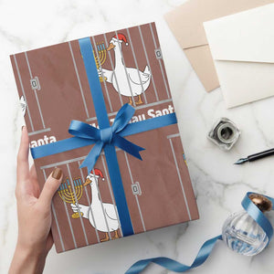 Funny Goose Hanukkah Chanukah Wrapping Paper Roll Not Today Santa TS14 Mocha Print Your Wear