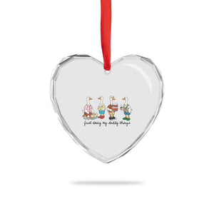 Funny Goose Just Doing My Daddy Things Heart Crystal Glass Ornament Fathers Day Gift TS12 Print Your Wear