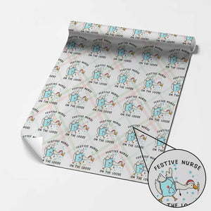 Funny Goose Nurse Christmas Wrapping Paper Roll Festive Nurses On The Loose TS14 Christmas Plaid Print Your Wear