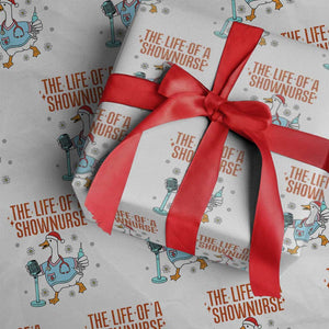 Funny Goose Nurse Christmas Wrapping Paper Roll The Life Of A Shownurrse TS14 White Print Your Wear
