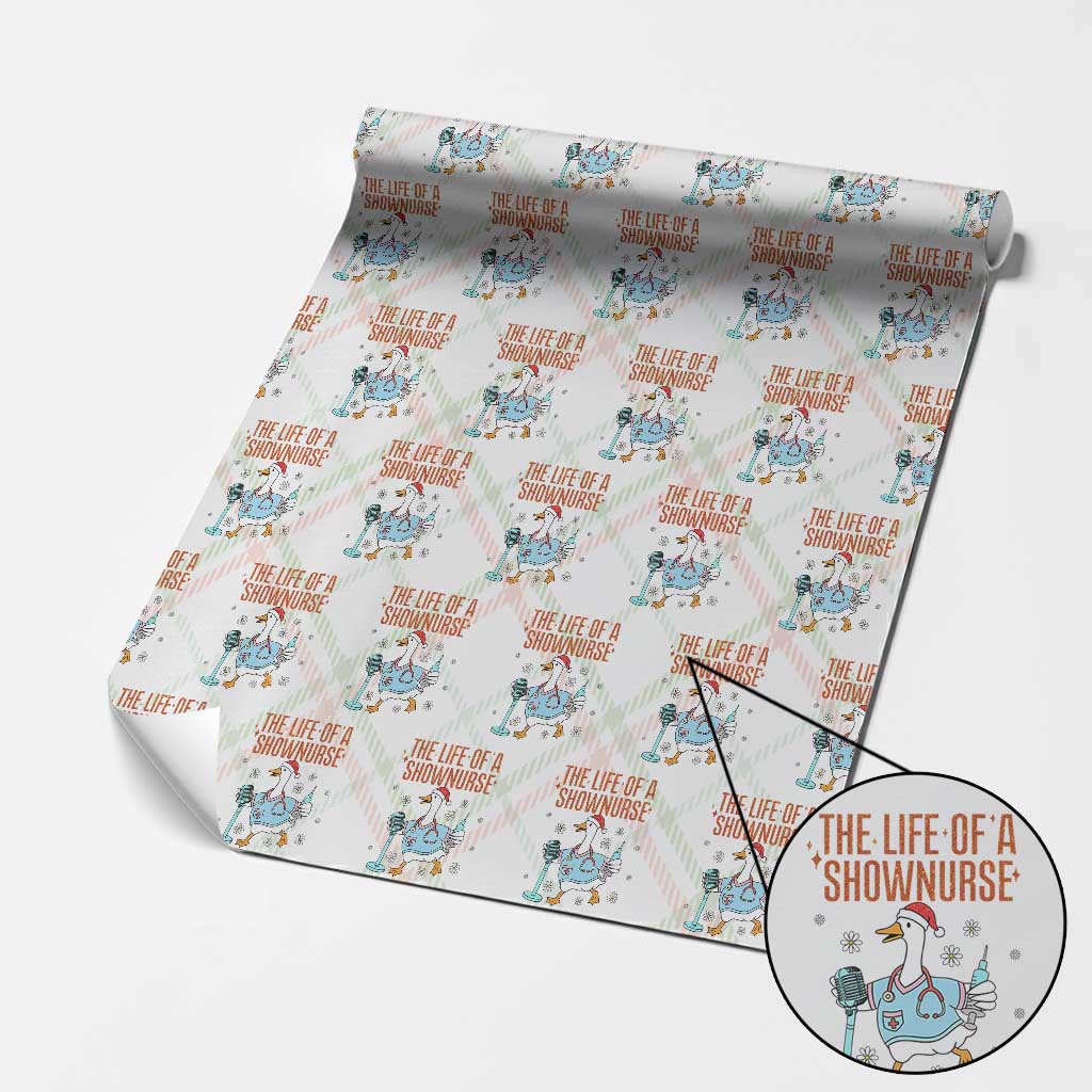 Funny Goose Nurse Christmas Wrapping Paper Roll The Life Of A Shownurrse TS14 Christmas Plaid Print Your Wear