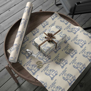 Funny Goose Psychologist Wrapping Paper Roll Off To Regulate Emotions Mental Health Counselor TS10 Beige Print Your Wear