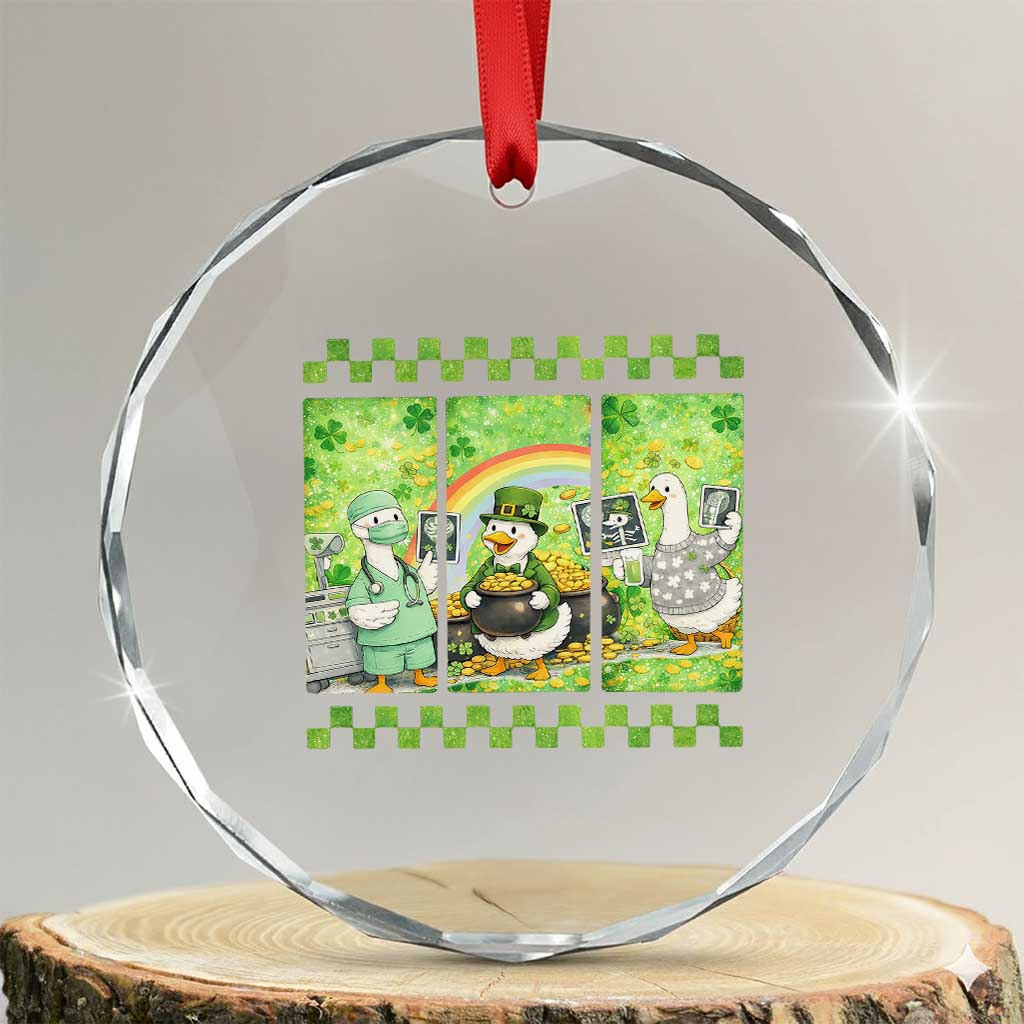 Funny Goose Radiologic Technologist Crystal Glass Ornament St Patricks Day Gift TS12 Transparent Glass 3'' Circle Print Your Wear