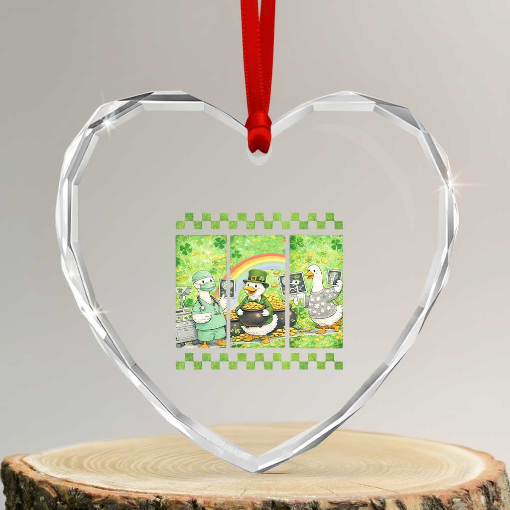 Funny Goose Radiologic Technologist Heart Crystal Glass Ornament St Patricks Day Gift TS12 Transparent Glass 3'' Heart Print Your Wear