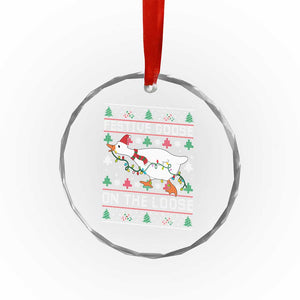 Funny Goose Ugly Christmas Crystal Glass Ornament Festive Goose On The Loose TS10 Print Your Wear