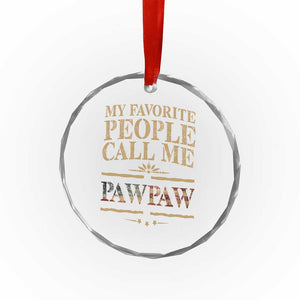 Funny Grandpa Crystal Glass Ornament My Favorite People Call Me Pop Pop Retro American Flag TS10 Print Your Wear