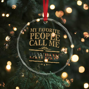 Funny Grandpa Crystal Glass Ornament My Favorite People Call Me Pop Pop Retro American Flag TS10 Print Your Wear