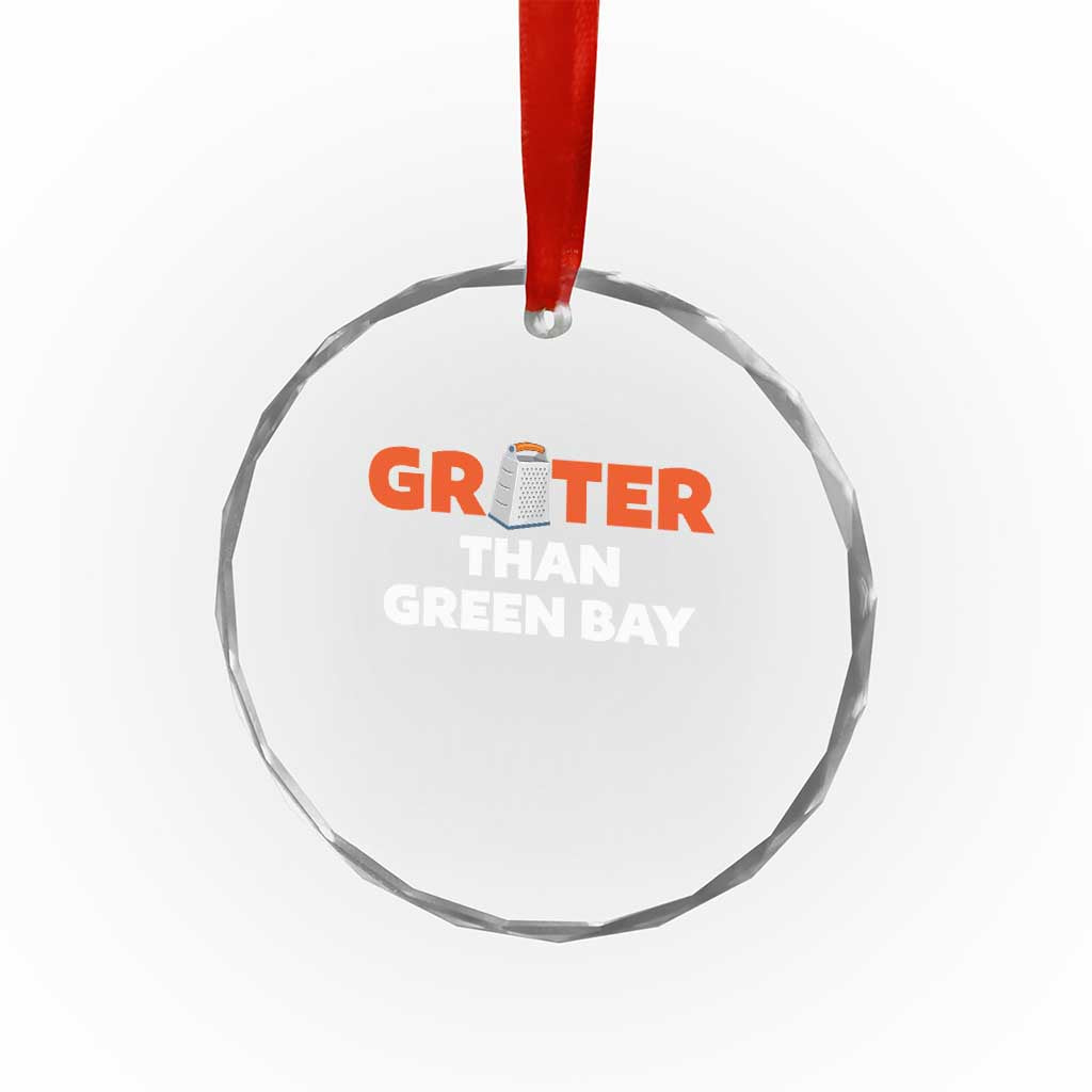 Funny Greater Than Green Bay Rivalry Crystal Glass Ornament Cheese Grater TS02 Print Your Wear