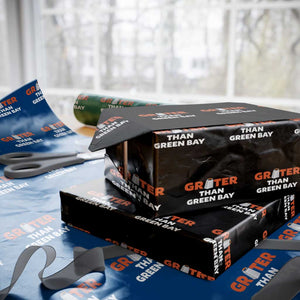 Funny Greater Than Green Bay Rivalry Wrapping Paper Roll Cheese Grater TS02 Black Print Your Wear