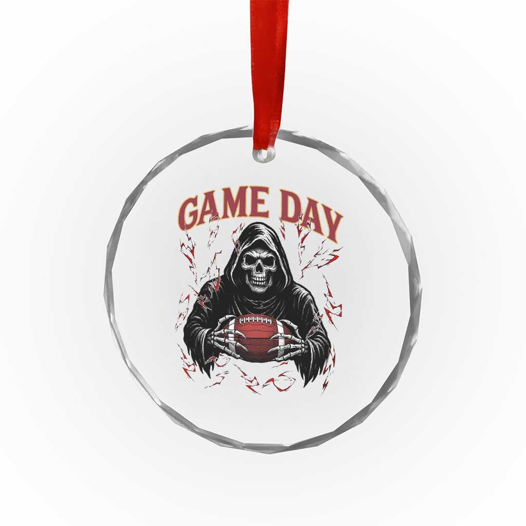 Funny Grim Reaper Dark Football Crystal Glass Ornament Game Day Fan Lifestyle TS12 Print Your Wear