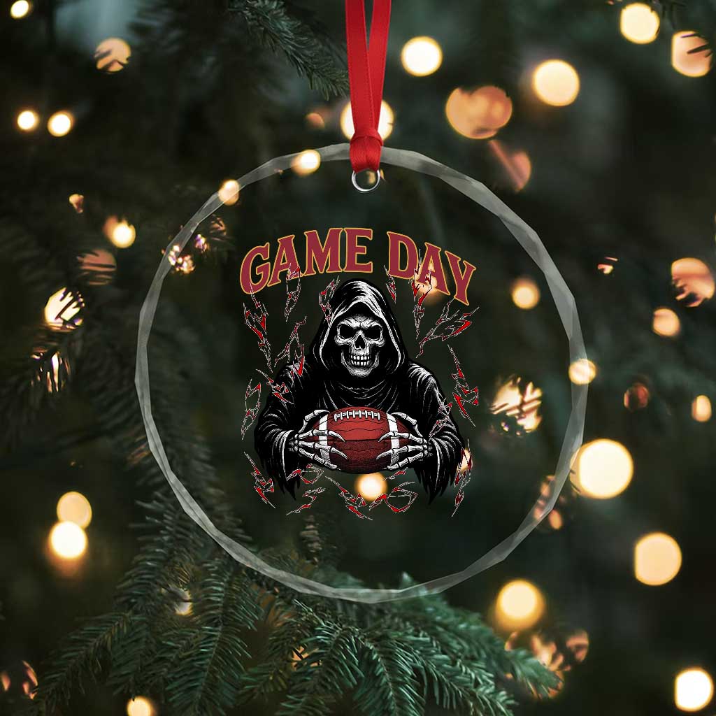 Funny Grim Reaper Dark Football Crystal Glass Ornament Game Day Fan Lifestyle TS12 Print Your Wear