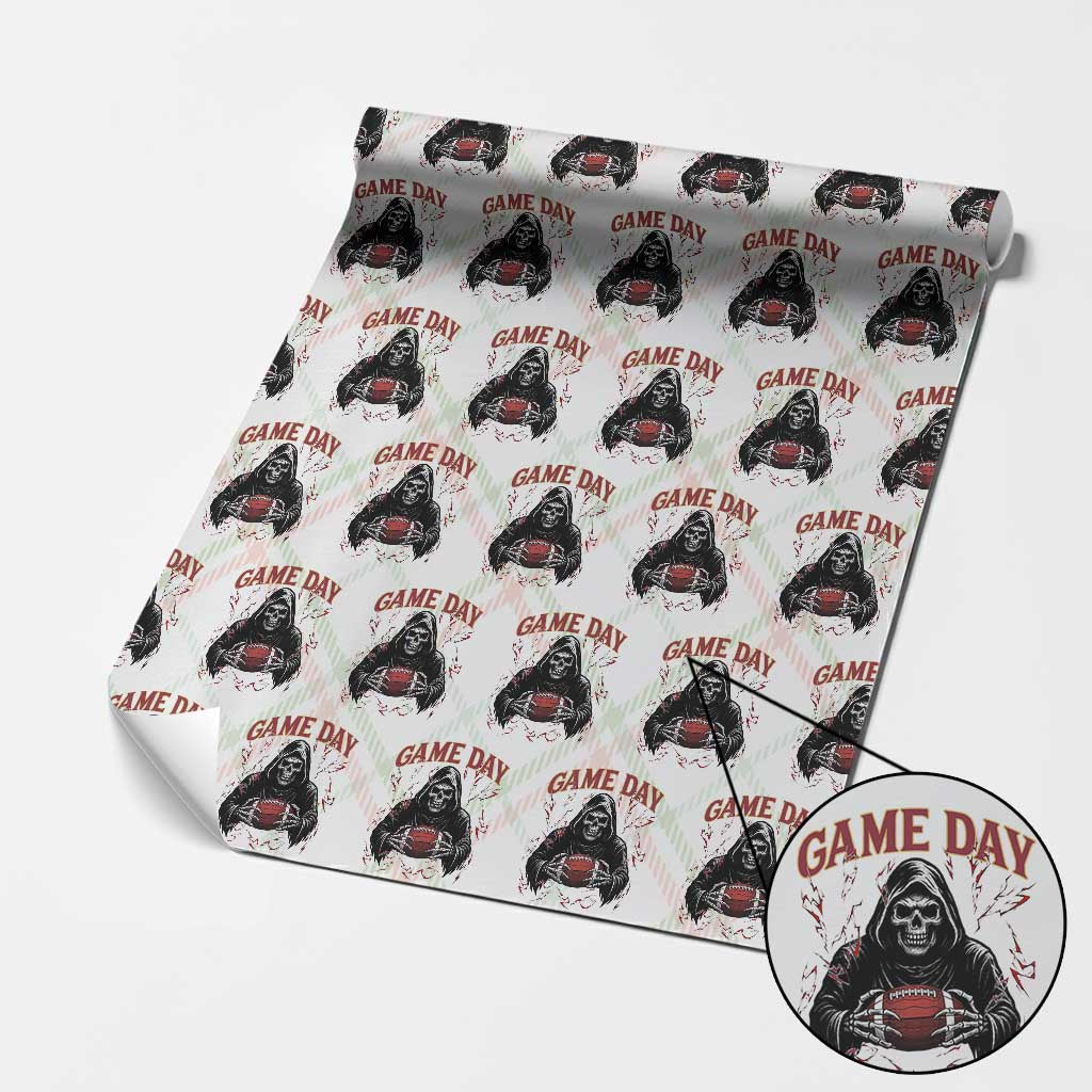 Funny Grim Reaper Dark Football Wrapping Paper Roll Game Day Fan Lifestyle TS12 Christmas Plaid Print Your Wear