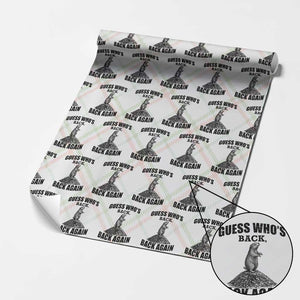 Funny Groundhog Day Wrapping Paper Roll Retro Guess Whos Back TS10 Christmas Plaid Print Your Wear