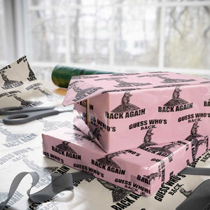 Funny Groundhog Day Wrapping Paper Roll Retro Guess Whos Back TS10 Light Pink Print Your Wear