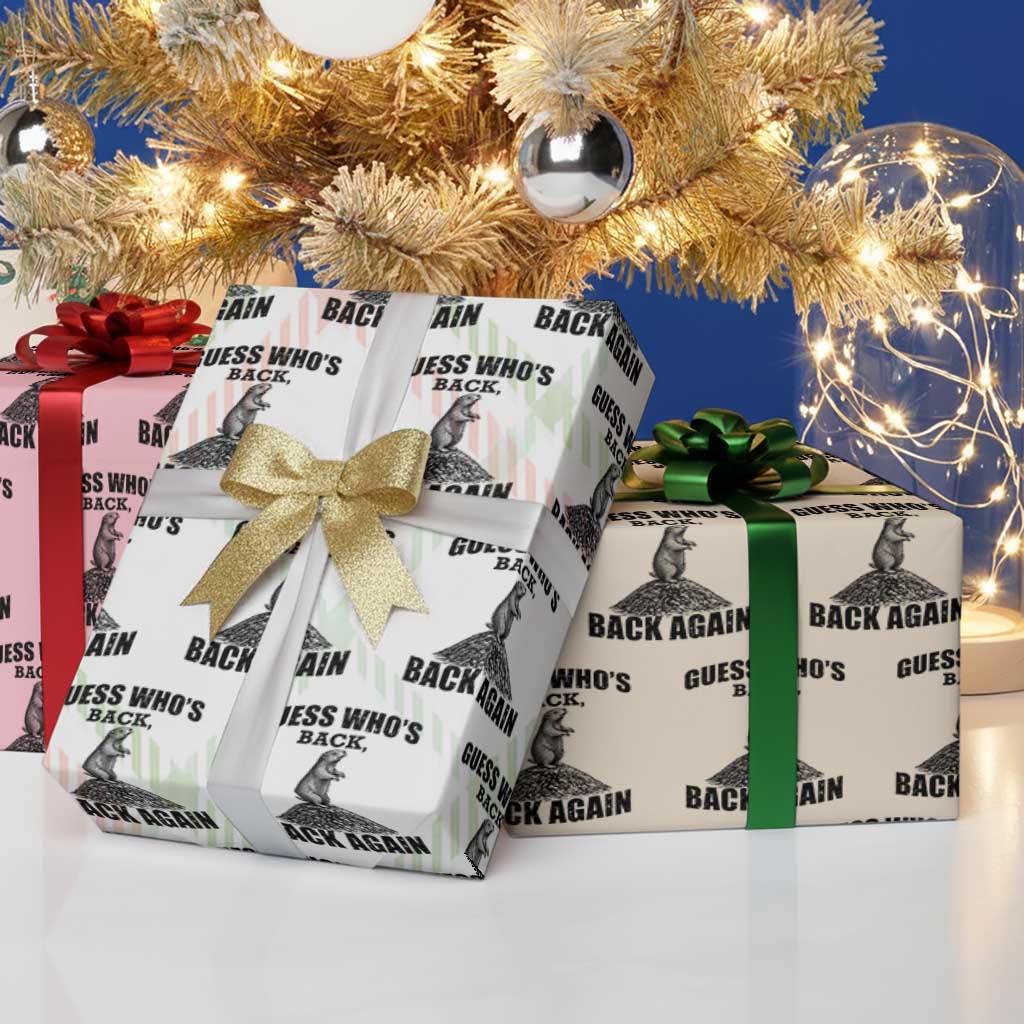 Funny Groundhog Day Wrapping Paper Roll Retro Guess Whos Back TS10 Print Your Wear