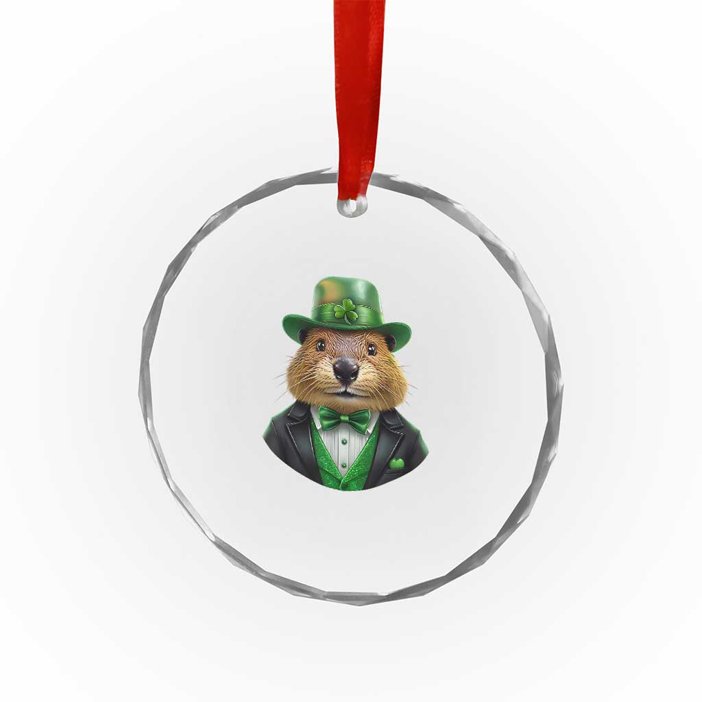 Funny Groundhog Leprechaun Crystal Glass Ornament Woodchuck Happy St Patrick's Day TS02 Print Your Wear