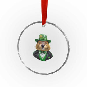 Funny Groundhog Leprechaun Crystal Glass Ornament Woodchuck Happy St Patrick's Day TS02 Print Your Wear