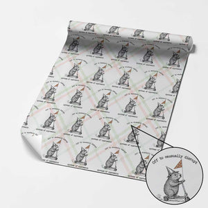 Funny Groundhog Scooter Meme Wrapping Paper Roll Off To Causually Disrupt System Of Oppression TS14 Christmas Plaid Print Your Wear