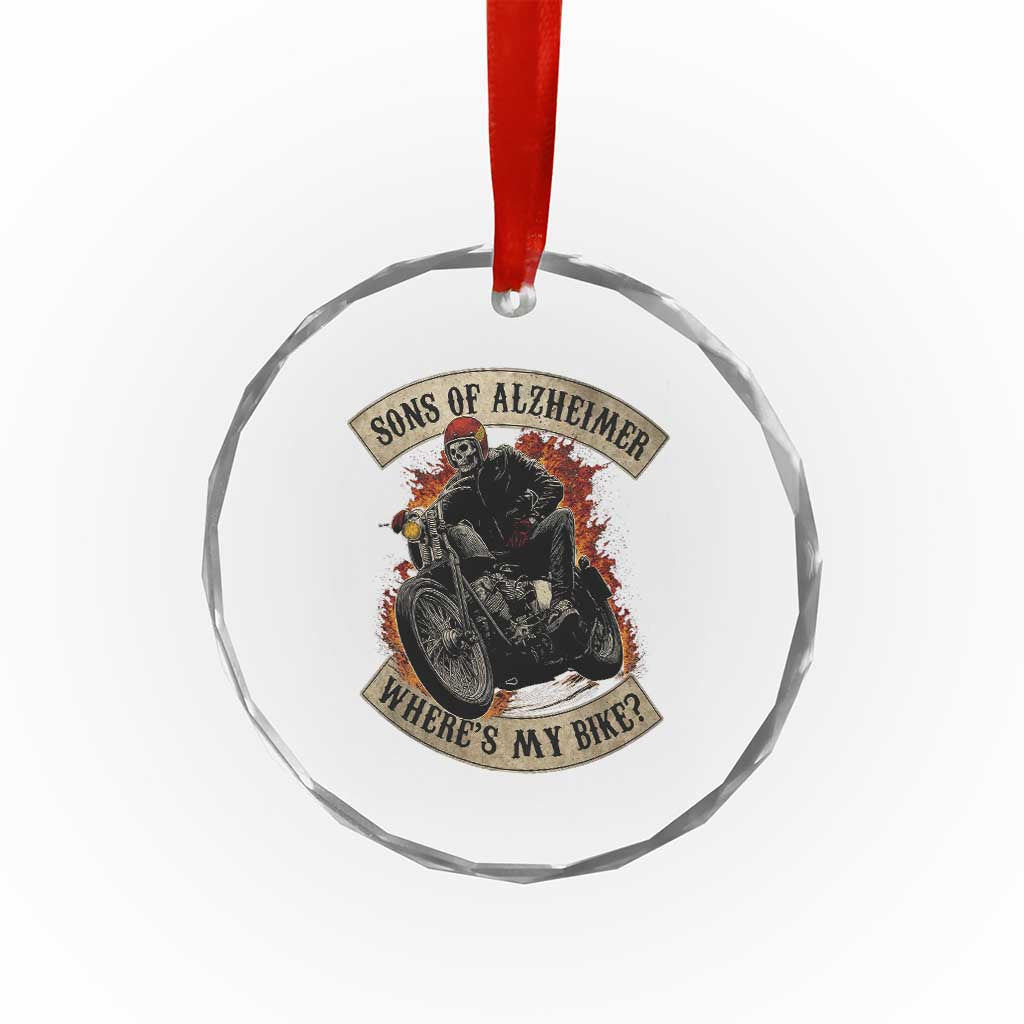 Funny Grumpy Old Biker Crystal Glass Ornament Sons Of Alzheimer Where Is My Bike TS11 Print Your Wear