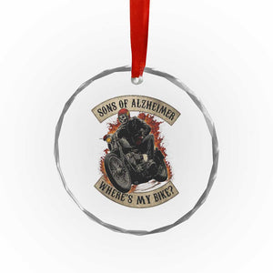 Funny Grumpy Old Biker Crystal Glass Ornament Sons Of Alzheimer Where Is My Bike TS11 Print Your Wear