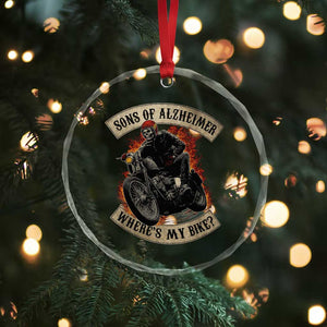 Funny Grumpy Old Biker Crystal Glass Ornament Sons Of Alzheimer Where Is My Bike TS11 Print Your Wear