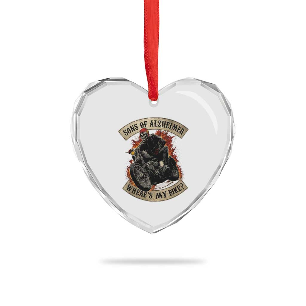 Funny Grumpy Old Biker Heart Crystal Glass Ornament Sons Of Alzheimer Where Is My Bike TS11 Print Your Wear