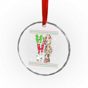 Funny Guinea Pig Ho Ho Ho Ugly Christmas Sweater Crystal Glass Ornament Cute Pet Lover TS12 Print Your Wear