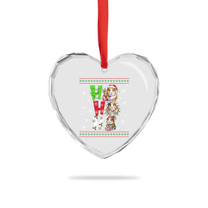 Funny Guinea Pig Ho Ho Ho Ugly Christmas Sweater Heart Crystal Glass Ornament Cute Pet Lover TS12 Print Your Wear