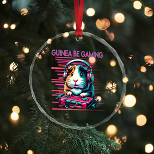 Funny Guinea Pig Video Game Player Gift Crystal Glass Ornament Guinea Be Gaming TS12 Print Your Wear